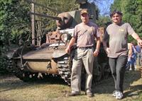 Max and Pius Länzlinger with their Stuart at Tanks In Town