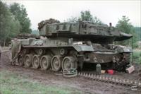 A broken down Chieftain, 01 EB 56, encountered while cycling to visit the Munster Panzermuseum