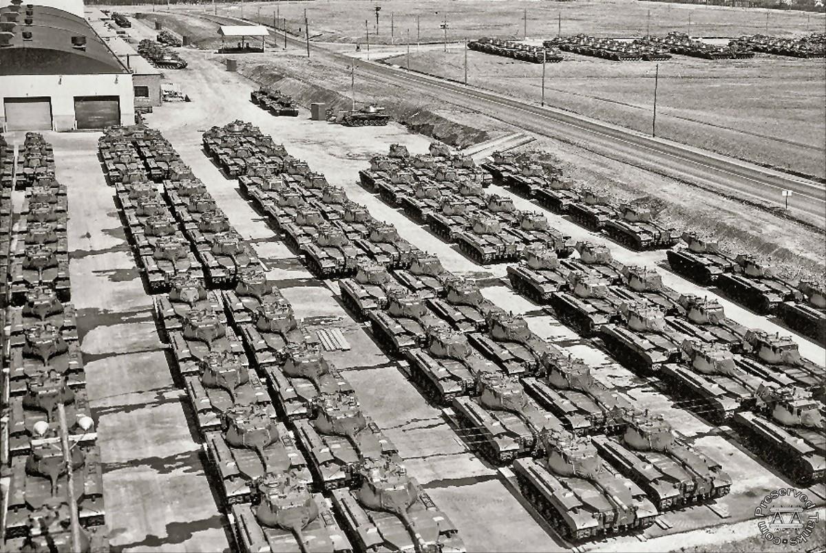 M47 tanks outside the Alco factory, source Schnectady County Historical Society