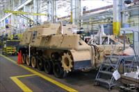 An M88 Recovery Vehicle at the Marine Corps Logistics Base in Albany, Georgia undergoes depot maintenance
