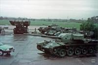 British tanks in car park