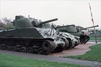 American tanks in car park