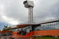 Main entrance and arena control tower