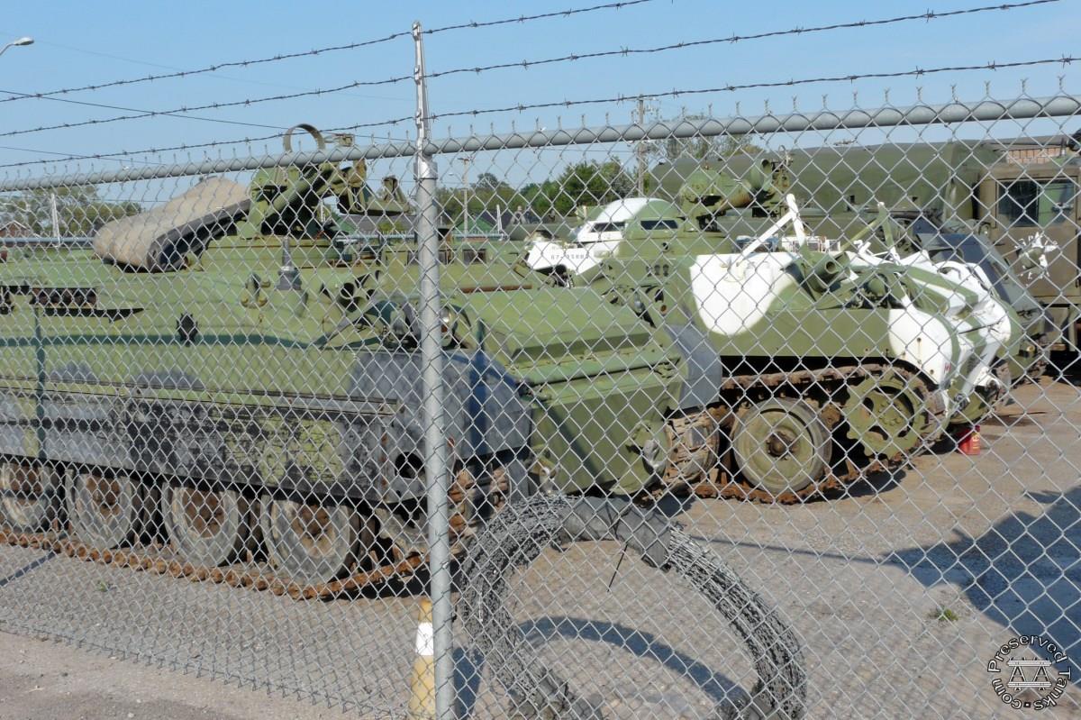 M114 APCs in external storage area