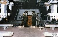 An internal view of its turret