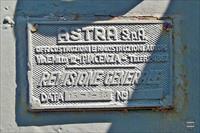 Italian ASTRA data plate on hull rear