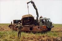 Turret being removed