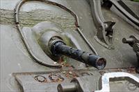 Close-up of bow machine gun mount